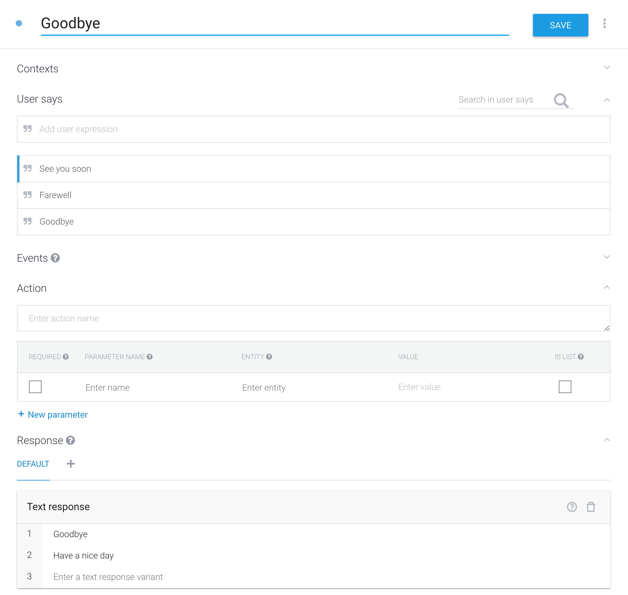 ionic artificial intelligence API.AI Dialogflow fill 2nd intent