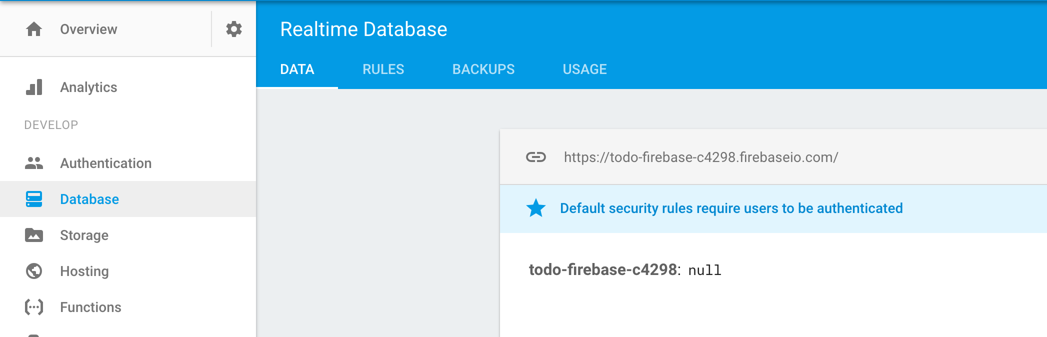 ionic firebase angularfire empty db